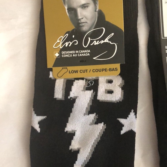 2pairs of Elvis Presley low cut Men’s black socks one size fits most - Picture 5 of 7